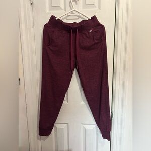 GAP Burgundy Tech Jersey Joggers
